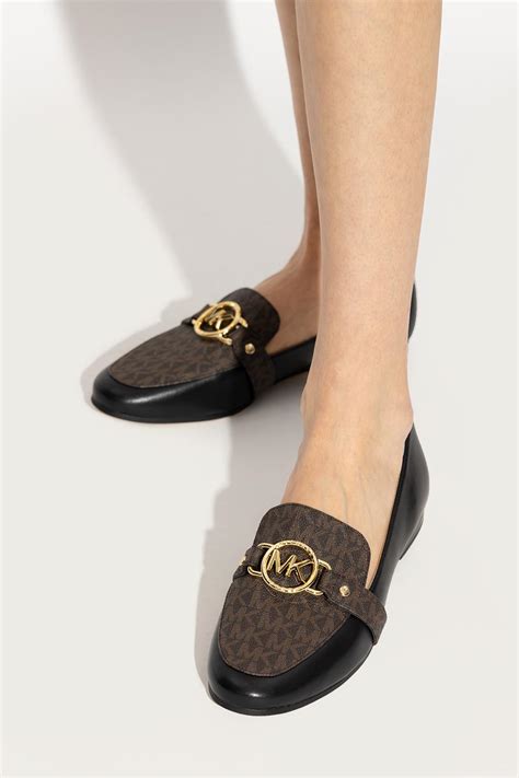 michael kors women's black loafers|Michael Kors denim flats.